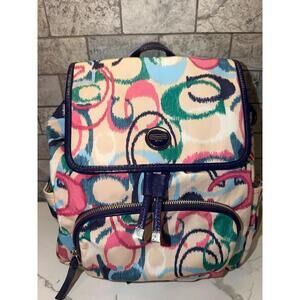 1955. Coach 2013 Ikat scribble backpack